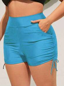Swim Talla grande Bottom de bikini con cordón lateral - Celeste - Ver 6