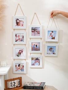 2/3 Piece Vintage Style 4-Inch Photo Frame Set, Wall Hanging Family Bedroom Living Room Picture Frame, Suitable For Decorating Warm Memories Of Family And Friends - Multicolor - View 2