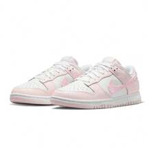 Nike Giày thể thao nữ cổ thấp DUNK LOW, có đệm êm ái và thoải mái, phù hợp cho cả thể thao và thường ngày. - Trắng/Hồng - Xem 8