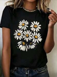Free Shipping, Local Delivery In Mexico, Delivery In 4 Days. Women's T-Shirt With Blue Butterfly - Elegant Style, Size, White. - -2 - 查看 3
