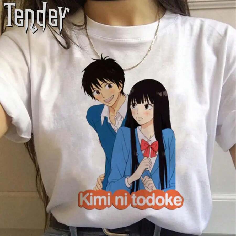 Camiseta Summer Kimi Ni Todoke WoM1en Cartoon Y2k Punk Funny Tshirt Hip Hop Streetwear HarA1Juku Anime Tshirt Female Clot1hing Camiseta de manga corta de algodón puro de 220 g para hombres y mujeres, tejido grueso, resistente a las arrugas y que no se deforma fácilmente. Estilo sencillo y versátil, ligero y transpirable, perfecto para ir al trabajo, viajar, acampar, ir de compras y el tiempo libre diario. - Blanco - Ver 1