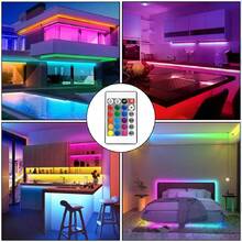 5V RGB LED Strip Lights 24-Key Infrared Remote Control Color Changing TV Backlight Diode Light Strip For Room Decoration - Colored Light - View 5