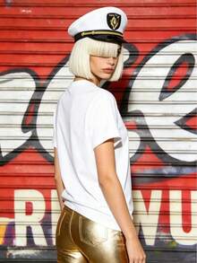 Camiseta de manga corta con cuello redondo suave y casual de verano para mujer, tops para salir, algodón, vintage, estilo callejero europeo y americano, casual deportivo, estilo unisex, estilo casual urbano, tops bonitos, Gen Z, curvas, ropa Y2K, camisetas divertidas, tops para damas, conjuntos de vacaciones para mujer, top lindo, camiseta gráfica, conjuntos de primavera, camisetas holgadas, ropa de calle retro, estilo de los 90, estilo de los 2000, subcultura, top negro, tops blancos, atuendo de fiesta de los 90. Blanco - Blanco - Ver 2