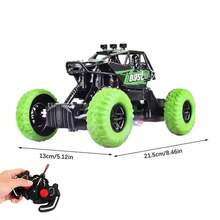 Remote Control Racing Car For Kids, Four-Wheel Drive Off-Road Vehicle, Colorful LED Lights, Rubber Tires, Outdoor Toy Car, Gift For Children, Rechargeable Remote Control Car, Racing Car - Blue 1B - View 6