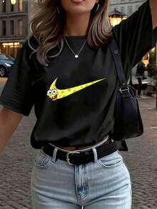 Women T-Shirts - Black - View 6