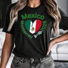 Camiseta de la Copa Mundial de Fútbol 2026 en Monterrey, México_ Camiseta de recuerdo de viaje - Negro - Ver 1