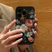 Funda con diseño de flores pintadas al óleo para iPhone 15 11 13 12 14 Pro Max X XR XS Max 6 6s 7 8 Plus, protección de cámara, a prueba de golpes, cubierta rígida. X0J9 - F2541SHF - Ver 9