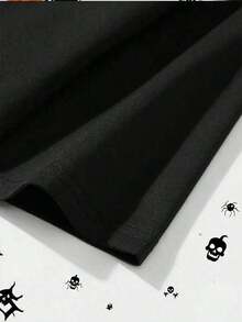Women's T-Shirt, Inspired By "I Stack Dead People", With Pumpkin And Tombstone Design, Pooky Cute Style - Casual Summer T-Shirts For Women, 100% Cotton, Soft, Breathable, Loose Fit, Summer Clothes For Women, Urban Clothes, Outfit For Parties And Festivals, Suitable For Spring, Summer And Autumn. - 黑色 - 查看 5