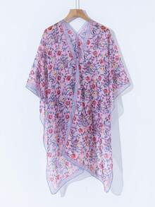 1pc New Arrival Summer Versatile Ditsy Floral Design Large Shawl, Multipurpose Daily Wear - Multicolor - View 16