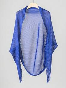 1pc Lightweight Crinkle Chiffon Lace Trim Shawl Scarf For Sun Protection - Multicolor - View 18