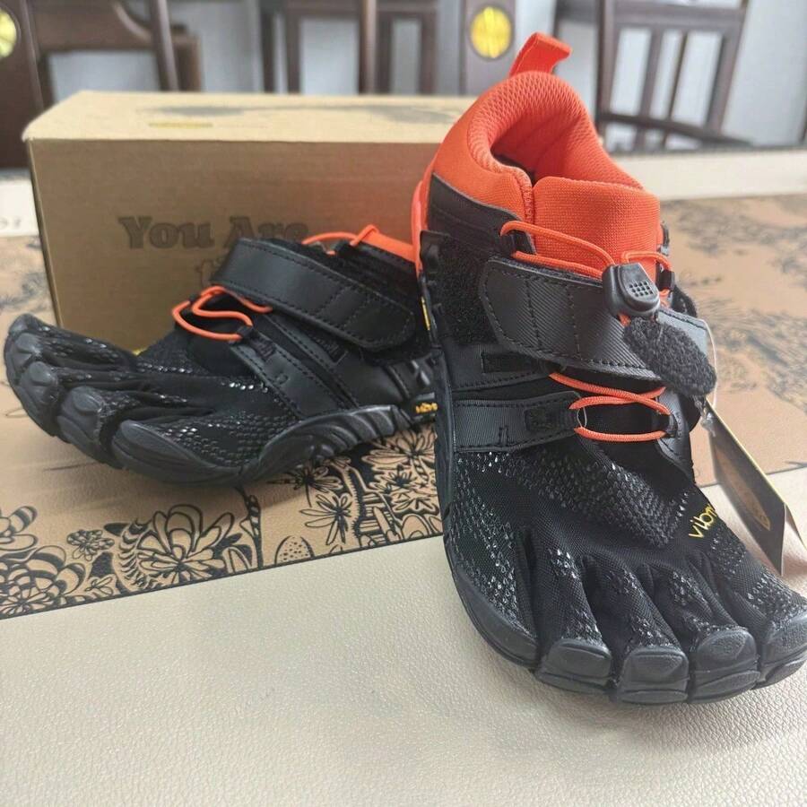 FiveFingers Barefoot Training Shoes - Minimalist Running & Hiking Footwear, Adjustable Strap, Non-Slip Grip For Men & Women - Blue - View 1