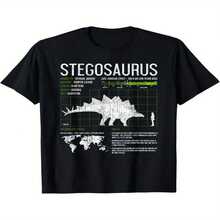 Camiseta para hombre con estampado de dinosaurios - Stegosaurus, Velociraptor, Spinosaurus y más - Dise?o oficial de la película - Tejido suave y transpirable para uso casual y al aire libre, ropa de - Negro - Ver 2