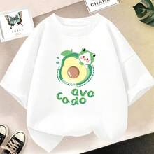 Camiseta con estampado divertido de frutas para mujer, camiseta creativa de manga corta con estampado de piña y sandía, Top holgado a la moda para playa y diversión - forma - Ver 1