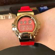 Casio G-Shock, GM-6900CX-4PFN Watch, Red Gold Year Of The Ox Limited Watch, 200m Waterproof Shockproof Watch, LED Backlight Sport Watch, Resin Band Watch, Limited Edition Street Wristwatch, Red Gold Contrast Sport Watch, Metal Case Resin Band Watch, Unisex Wristwatch, New Year Zodiac Watch, Limited Collection Casual Digital Watch - one-size - View 6