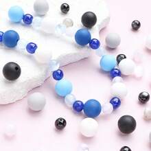 90pcs Gradient Color Silicone Resin Decorative Beads Set, Suitable For DIY Crafting Bracelets, Necklaces, Bag Charms And Other Creative Handmade Items - Multicolor - View 2