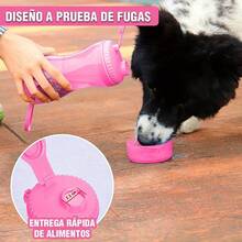 1pc Portable Dog Water Bottle, Pet Travel Water Dispenser, Outdoor Dog Water Container, Carry-Along Dog Drinking Cup - Multicolor - View 6