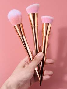 Bộ 1/3 cọ trang điểm mặt, gồm cọ má hồng, cọ tạo khối, cọ nền, cọ đánh phấn phủ cỡ lớn, dụng cụ trang điểm mặt. - trái cam - Xem 4