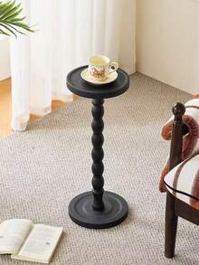 1 Piece Minimalist Round Coffee Table, Sofa Side Table, Wooden Side Table, Suitable For Sofas, Plant Stands, Coffee Corners, Balconies, Bedrooms, And Living Room Small Tables. Multi-Functional Design, Movable, Suitable For Various Styles, - Multicolor - View 7