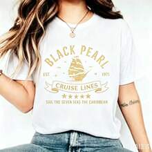 Blusa New Hot Selling Vintage Blusas Cute Top 100 Percent Cotton Camisas Para Hombre Manfinity MenPearl Cruise Lines Finest In The Caribbean Comfort - 白色 - 查看 3