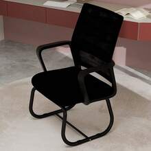 Minimalist Modern Office Chair Metal Frame Soft And Comfortable Home And Office Use Multiple Colors Available - Black + Iron + Nylon Mesh + Polyurethane1 - View 1