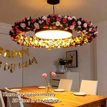 Guirlanda de Flores Artificiais Rosa, Arco de Videira, Floral Falso de Primavera para Decoração de Parede de Flores, Cenário de Casamento, Dia das Mães, Festa de Chá no Jardim - Multicolorido - Visão 6