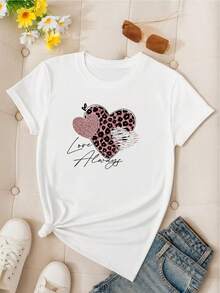 Playera 100% algodón "Love Always Hearts" - [Blanco] - Ver 3