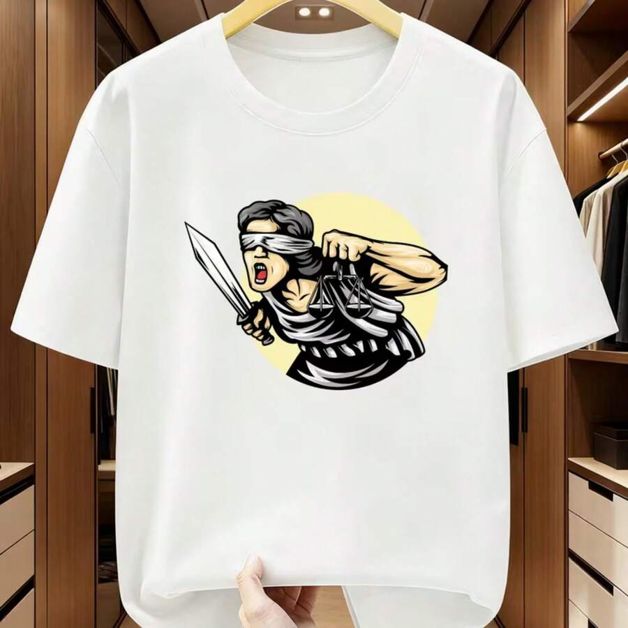 Camiseta impresa para hombres y mujeres - Blanco - Ver 1