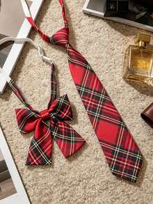 1pc Plaid Necktie, Fashionable Plaid Tie, Comfortable & Versatile, Suitable For Daily Wear, Parties And Gatherings - Plaid Tie - View 1