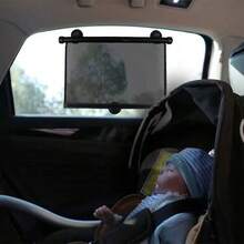 1件裝可伸縮網狀汽車窗遮陽簾，阻隔紫外線與熱氣，吸盤式安裝，可伸縮設計易於收納，適用於大多數車型 - 多色 - 查看 2