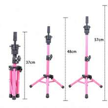Adjustable 23-Inch Mini Wig Stand Tripod - 5 Colors High Quality Metal, Portable Foldable Design Suitable For Mannequin Head, Professional Wig Making And Styling, Adult - 23inch - View 14