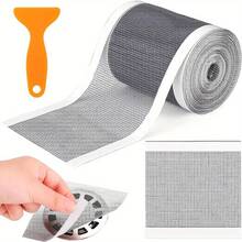 1 Roll 196.85 Inch Cuttable Shower Drain Hair Catcher, Self-Adhesive Floor Drain Sticker, Reusable Easy-To-Clean Bathroom Sink Strainer, Suitable For All Bathroom Sinks, Great Housewarming Gift - Multicolor - View 1