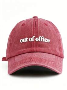 1pc Unisex Casual Slogan Letter Embroidered Baseball Cap, Windproof And UV Protection, Spring/Summer,Holiday,Festival - A - View 3