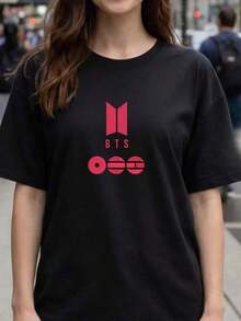 World Tour 2026 T-Shirt, Concert 2026 Shirt, Comeback 2026 Shirt, Concert Gift, Fan Shirt Camiseta informal de moda con estampado creativo para mujer, de manga corta y cuello redondo, para primavera y verano T-Shirt Women Festive Celebration Shirt Party Wear Top vestidos de graduación - Negro - Ver 1