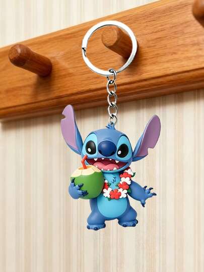  Móc khóa acrylic phẳng xuyên biên giới mới của Disney, vật trang trí ngăn hành lý, móc treo chìa khóa xe hơi.