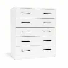 Nouveau meuble à chaussures robuste à 5 niveaux, 74*35*84,5 cm, organisateur de rangement pour chaussures autoportant avec poignées noires, étagère à chaussures en panneau de mélamine de 16 mm en 2 couleurs, meuble à chaussures moderne sur pied pour l'entrée, le couloir et le placard, idéal pour le rangement des chaussures - Multicolore - Voir 13