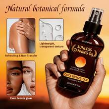 4.06oz Sunless Tanning Oil For Face And Body, Quickly Creates An Even Tan In 30 Minutes, Brightening And Moisturizing Self-Tanning Spray - Nhiều màu - Xem 5