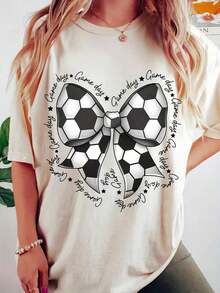 Ropa Casual de Verano para Mujer, Manga Corta, 2026MundoCopaMujeresFútbolPatrónImpresoCamiseta-De manga corta,Cuello RedondoInformalSuperior,Con características destacadasADeportesArcoDiseñoYFrasesMe gustaDaleTuMejor-LigeroYTranspirableVeranoDeportesCamisetaAdecuadoParaDeportesEntusiastas,HechoDe100%InformalCuello RedondoCamisetaTela,AdultoTamaño - Blanco - Ver 8