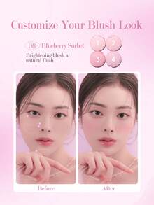 Dasique 4-Color Matte Blush Palette, High Color Payoff, Long-Lasting, Natural Glow, Lightweight & Breathable, Vegan Formula, Fashionable Makeup Brand, Christmas Holiday Essential - # 08 Blueberry Sorbet - 查看 7