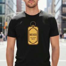 Ropa Curvy En Oferta Y  Vintage Mexico Hotel Keychain Graphic Tee - Retro Travel Souvenir StyleCamisetas Para Mujer Y2K - Negro - Ver 9