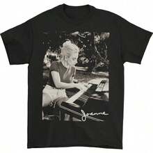 Curvy Clothing On  And Joanne Piano Loose Short Sleeve Graphic Print T-Shirt For Men And Women Luxury Casual Clothing For All Women's T-Shirts Y2K - 黑色 - 查看 7