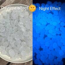 200颗夜光鹅卵石，适用于花园小径、桌面装饰、盆栽植物、水族箱造景、节日氛围装饰。尺寸1.0厘米，白天吸收光线，夜晚发光，可随意放置，树脂材质。 - A - 查看 14