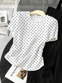 de 2 piezas con estampado de lazos, nuevo lanzamiento de primavera/verano para mujer, casual y versátil - Multicolor 3 - Ver 4