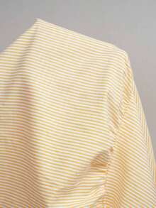 Camisa de mujer tejida de 100% algodón y lino, top de verano, adecuado para el uso diario, citas, reuniones, otoño/invierno/verano, Navidad, Año Nuevo, Acción de Gracias, fiestas, bodas, playa, ceremonias de graduación, moda, elegante, casual - Amarillo - Ver 11