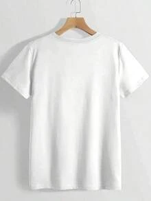 Camisetas Gráficas Estilo Mujer - Cristiano - Estampado de Letras "Deja Que Dios Te Transforme" - 100% Algodón - Conjuntos para Mujer - Camiseta Casual de Manga Corta - Tops de Mujer - Camiseta Holgada - Atuendo Diario - Adecuado para primavera, verano y otoño - Blanco - Ver 4
