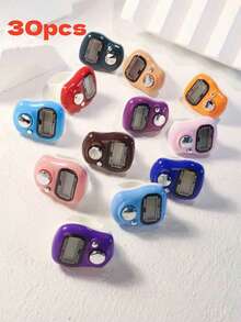 Mini Electronic Digital Ring Tally Counter, One-Click Reset Design, Silent Operation, Precise Counting Tool Designed For Chanting, Exercise Tracking, Inventory Checking, Class Attendance, Exhibition Traffic Statistics - Multicolor - View 14