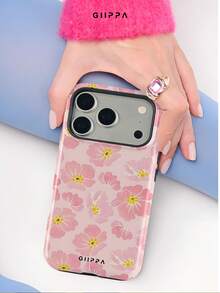 An Elegant Phone Case That Does Not Include A Lanyard Or Stand. This 17 Pro Phone Case Features A Pink Floral Design And A Soft Yellow Base, And Is Compatible With The  16 Pro, 15 Pro, And 14 Pro. A Stylish And Unique Korean-Inspired Phone Case, Compatible With The  11, 12, 13, 14, 15, And 7 Pro Plus. Its Elegant Design Is Suitable For Both Men And Women. A Perfect Gift For Girlfriends On Christmas, Valentine's Day, Easter, Wedding Season, And Birthdays. - 淺粉色 - 查看 8