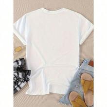 FashionNEW - Camiseta Gráfica Casual de Playa para Mujer - Estampado Colorido de Conchas Marinas y Estrellas de Mar, Manga Corta, Cuello Redondo, Corte Relajado - Estilo Urbano Vintage Unisex, Camiseta de Algodón Holgada de Manga Corta con Cuello Redondo - Blanco - Ver 2