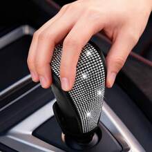 Shiny Rhinestone Car Gear Shift Knob Cover, Automatic Gear Shift Cover, PU Leather Anti-Slip Protective Sleeve, Enhances Car Interior Elegance, Suitable For Car Interior Decoration Exquisite Gift, Universal Car Interior Decoration Accessory - Multicolor - View 11