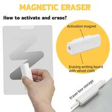 10 Inch Portable Magnetic Notepad With Magnetic Pen And Eraser, Suitable For Desk, Refrigerator, Home And School, Paperless Solution, Student Teacher Classroom Supplies, Desk Memo Board, Back To School - Multicolor - View 5