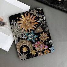 1 chiếc ốp lưng máy tính bảng đính đá lấp lánh in hình mặt trời và sao trên bầu trời, có ngăn đựng bút, tương thích với iPad thế hệ thứ 10 10.9 inch 2022 Smart Case/ Air 13 (M3 2025)/ Air 11 (M3 2025)/ Air 11 (M3 2025)/ 11 (A16 2025), tương thích với Oppo Pad, Matepad, Vivo Pad, Honor Pad, Xiaoxin Pad. - Nhiều màu - Xem 4